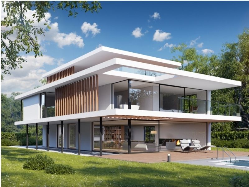 Thiết kế biệt thự 2 tầng 1 tum hiện đại