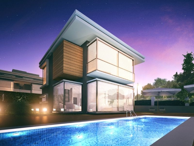 mẫu thiết kế biệt thự 2 tầng hiện đại