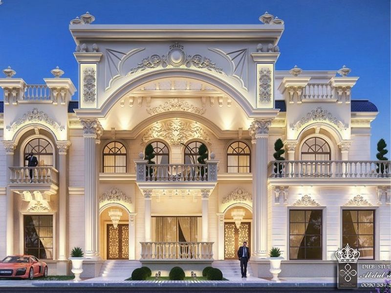 mẫu thiết kế biệt thự cổ điển Châu Âu